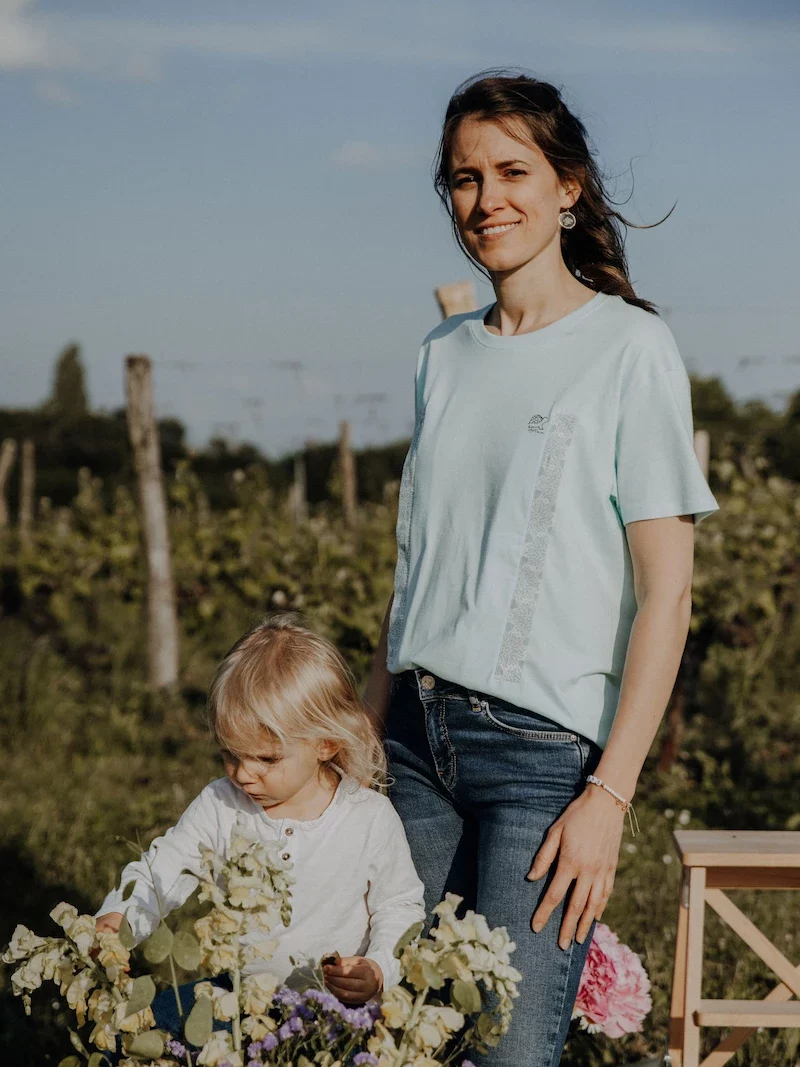 T-Shirt TT'ma pour allaitement couleur menthe